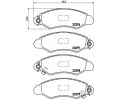 Sada brzdovch destiek BREMBO ‐ BRE P78012