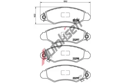 BREMBO Sada brzdovch destiek - kotouov brzda BRE P78012, P 78 012