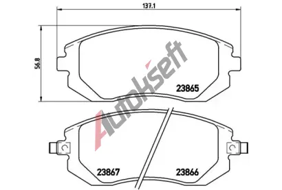 BREMBO Sada brzdovch destiek - kotouov brzda BRE P78013, P 78 013