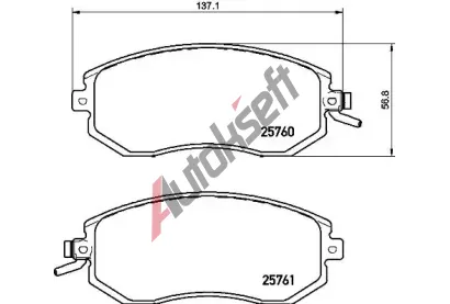 BREMBO Sada brzdovch destiek BRE P78021, P 78 021