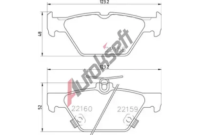 BREMBO Sada brzdovch destiek BRE P 78 026, BRE P78026