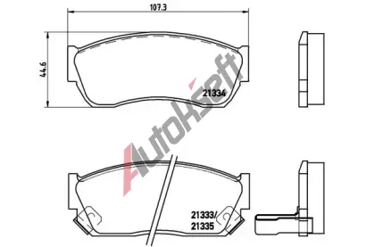 BREMBO Sada brzdovch destiek - kotouov brzda BRE P79005, P 79 005