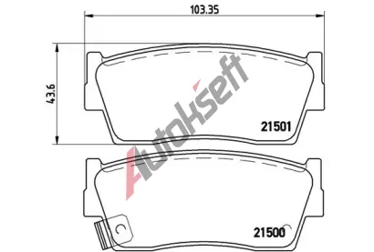BREMBO Sada brzdovch destiek - kotouov brzda BRE P79006, P 79 006