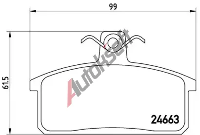 BREMBO Sada brzdovch destiek - kotouov brzda BRE P79007, P 79 007