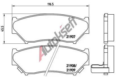 BREMBO Sada brzdovch destiek - kotouov brzda BRE P79008, P 79 008