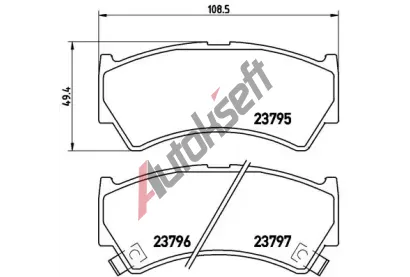 BREMBO Sada brzdovch destiek - kotouov brzda BRE P79013, P 79 013