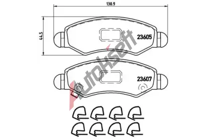 BREMBO Sada brzdovch destiek - kotouov brzda BRE P79015, P 79 015