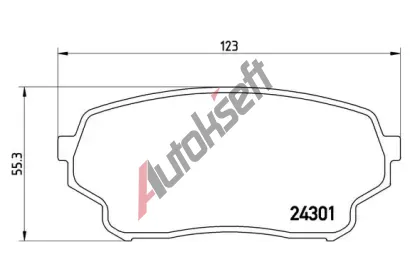 BREMBO Sada brzdovch destiek - kotouov brzda BRE P79019, P 79 019