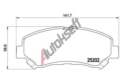 BREMBO Sada brzdovch destiek BRE P79028, P 79 028