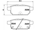 Sada brzdovch destiek BREMBO ‐ BRE P79029