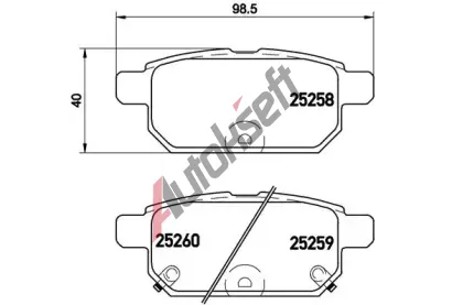 BREMBO Sada brzdovch destiek BRE P79029, P 79 029