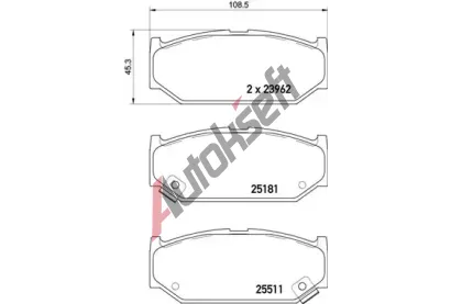 BREMBO Sada brzdovch destiek BRE P79031, P 79 031
