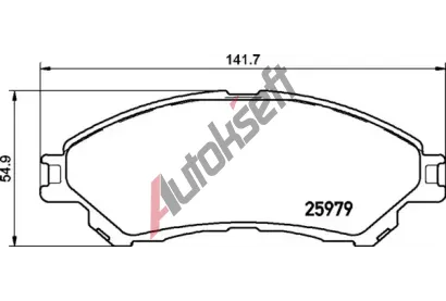BREMBO Sada brzdovch destiek BRE P79032, BRE P 79 032