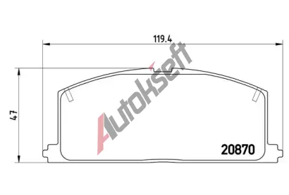 BREMBO Sada brzdovch destiek - kotouov brzda BRE P83011, P 83 011