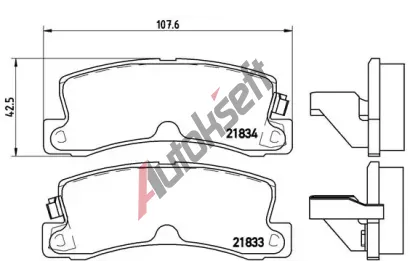 BREMBO Sada brzdovch destiek - kotouov brzda BRE P83015, P 83 015