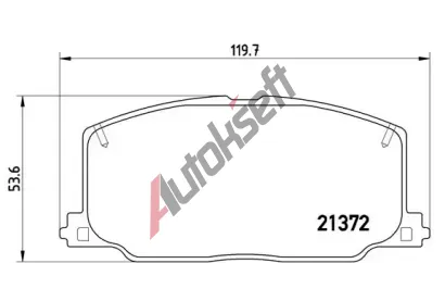 BREMBO Sada brzdovch destiek BRE P83016, P 83 016
