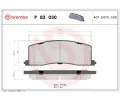 BREMBO Sada brzdovch destiek - kotouov brzda ‐ BRE P83030
