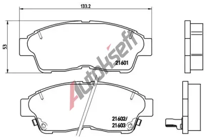 BREMBO Sada brzdovch destiek - kotouov brzda BRE P83034, P 83 034