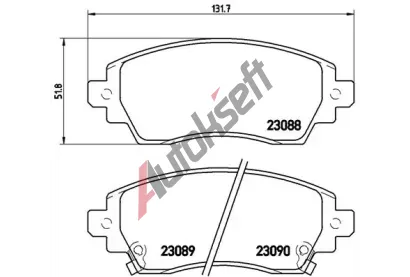 BREMBO Sada brzdovch destiek - kotouov brzda BRE P83042, P 83 042