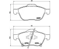 Sada brzdovch destiek BREMBO ‐ BRE P83043