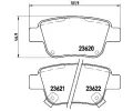 BREMBO Sada brzdovch destiek - kotouov brzda ‐ BRE P83047