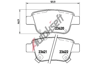 BREMBO Sada brzdovch destiek - kotouov brzda BRE P83047, P 83 047