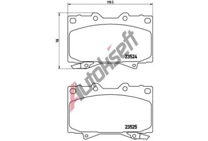 BREMBO Sada brzdovch destiek - kotouov brzda BRE P83048, P 83 048