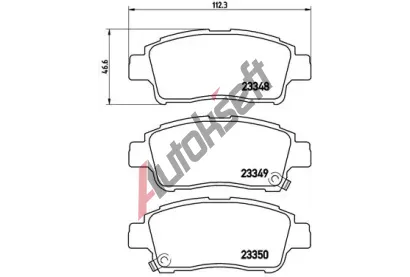 BREMBO Sada brzdovch destiek - kotouov brzda BRE P83050, P 83 050