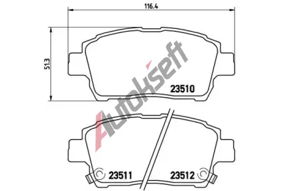 BREMBO Sada brzdovch destiek - kotouov brzda BRE P83051, P 83 051