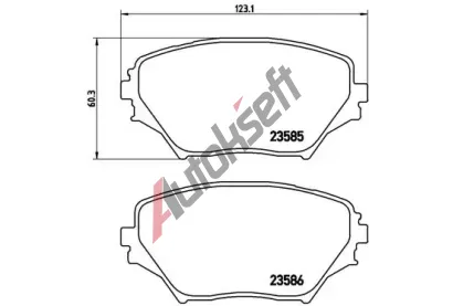 BREMBO Sada brzdovch destiek - kotouov brzda BRE P83055, P 83 055