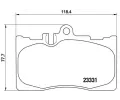 BREMBO Sada brzdovch destiek - kotouov brzda ‐ BRE P83058