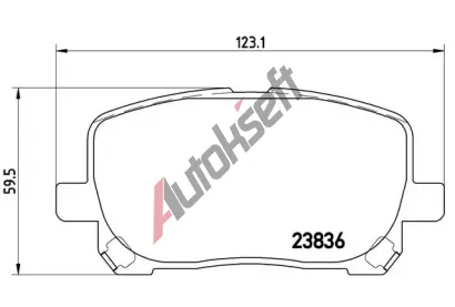 BREMBO Sada brzdovch destiek - kotouov brzda BRE P83061, P 83 061