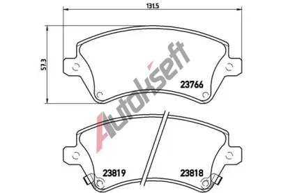 BREMBO Sada brzdovch destiek - kotouov brzda BRE P83064, P 83 064