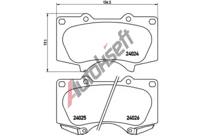 BREMBO Sada brzdov�ch desti�ek - kotou�ov� brzda BRE P83066, P 83 066
