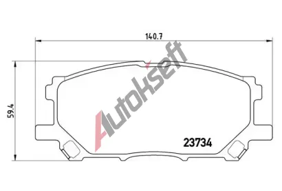 BREMBO Sada brzdovch destiek - kotouov brzda BRE P83067, P 83 067