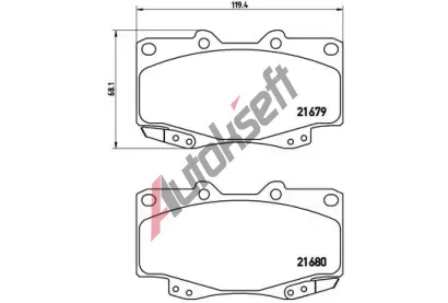 BREMBO Sada brzdovch destiek - kotouov brzda BRE P83069, P 83 069
