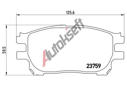 BREMBO Sada brzdovch destiek - kotouov brzda BRE P83070, P 83 070