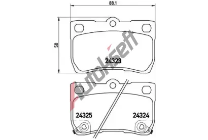 BREMBO Sada brzdovch destiek - kotouov brzda BRE P83073, P 83 073