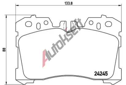 BREMBO Sada brzdovch destiek - kotouov brzda BRE P83075, P 83 075