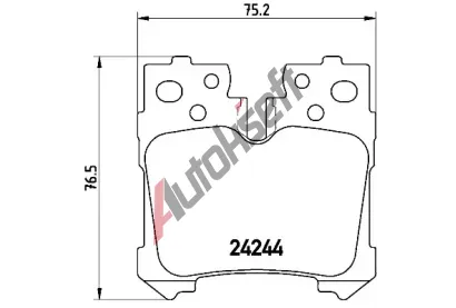 BREMBO Sada brzdovch destiek - kotouov brzda BRE P83076, P 83 076