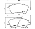 BREMBO Sada brzdovch destiek - kotouov brzda ‐ BRE P83079