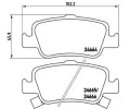 BREMBO Sada brzdovch destiek - kotouov brzda ‐ BRE P83080