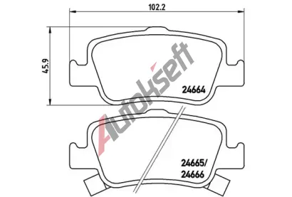BREMBO Sada brzdovch destiek BREMBO XTRA LINE BRE P83080X, P 83 080X