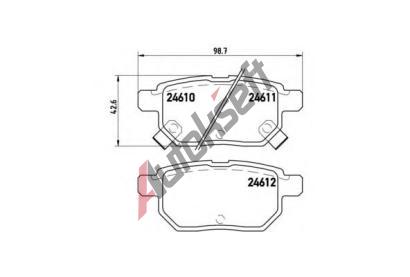 BREMBO Sada brzdovch destiek - kotouov brzda BRE P83083, P 83 083