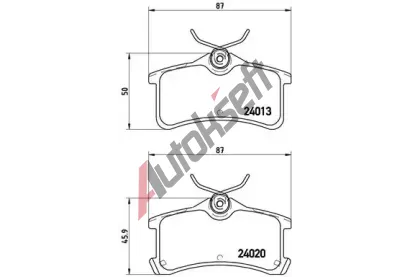 BREMBO Sada brzdovch destiek - kotouov brzda BRE P83084, P 83 084