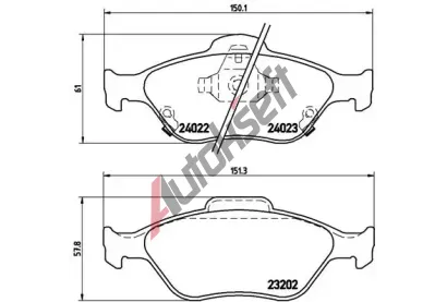 BREMBO Sada brzdovch destiek - kotouov brzda BRE P83085, P 83 085