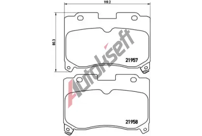 BREMBO Sada brzdovch destiek - kotouov brzda BRE P83090, P 83 090