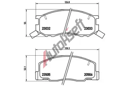 BREMBO Sada brzdovch destiek - kotouov brzda BRE P83093, P 83 093
