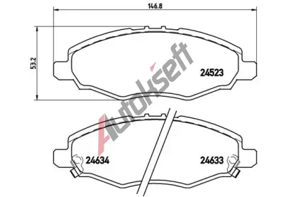 BREMBO Sada brzdovch destiek - kotouov brzda BRE P83094, P 83 094