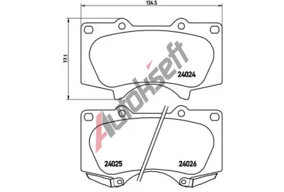 BREMBO Sada brzdovch destiek BREMBO XTRA LINE BRE P83102X, P 83 102X